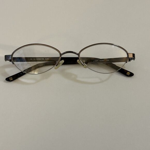 Liz Claiborne Gold Half-Rim Metal Crystal Eyeglass FRAMES - L327 0JM3 47-16-130 - Picture 15 of 16